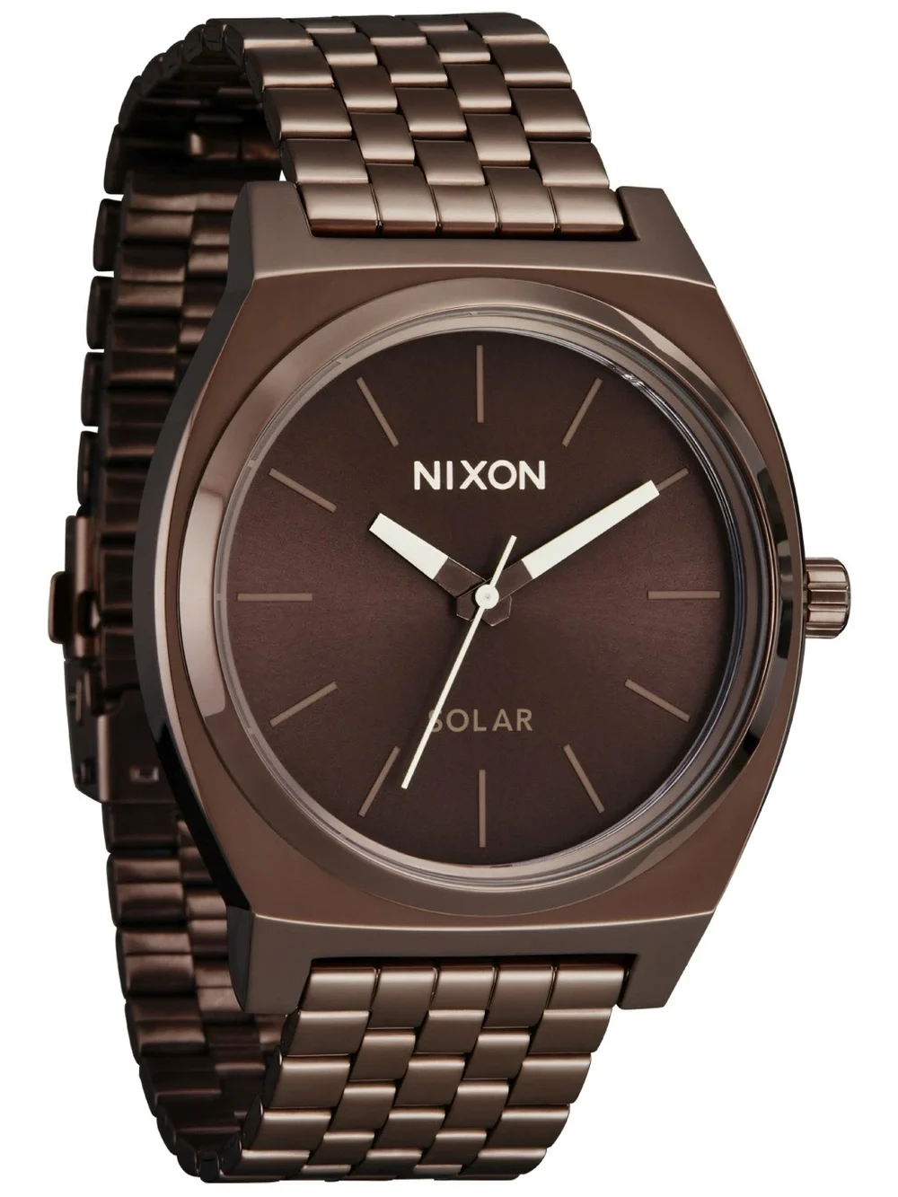 Nixon Chocolate Stainless Steel Solar Watch